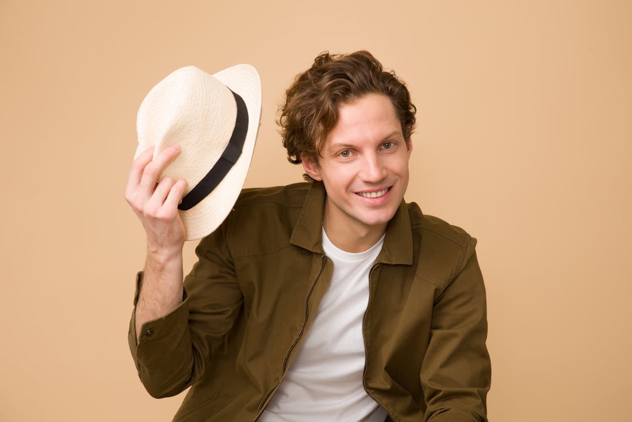 Man with strong-hold matte finish hair