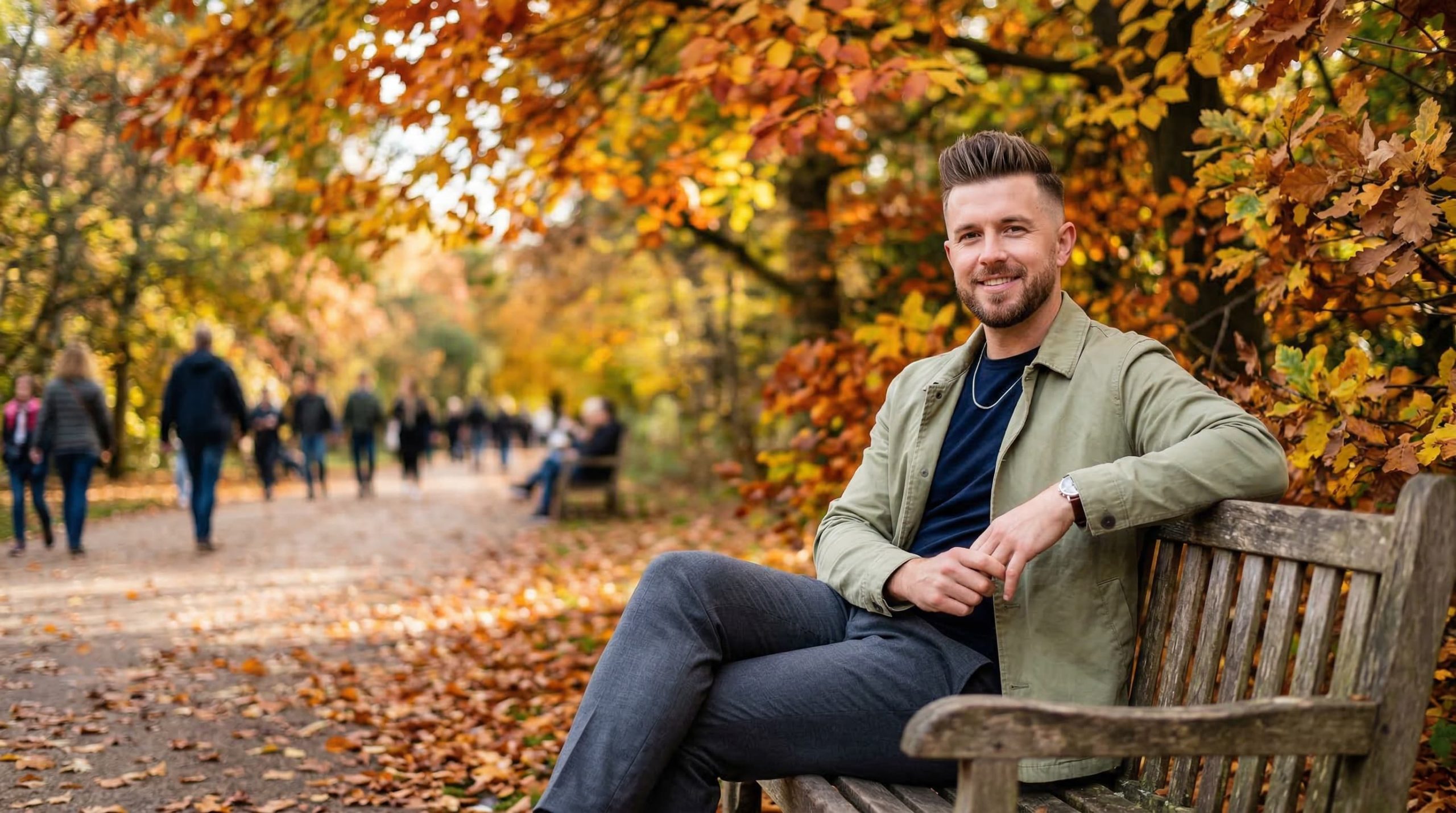 confident man with textured quiff and fade haircut — top men's hairstyles for active lifestyle