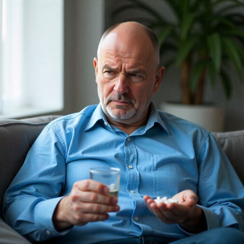 Man consulting dermatologist about new hair loss treatment options including oral minoxidil